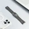 Adecuado para Correa de Reloj Huawei Gt6 Gt6 46mm Cadena Especial de Tres Eslabones Curvada Hebilla Telescópica Desmontable Correa de Reloj de Titanio