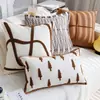 Funda de Almohada para Cojín de Ventana Abuhardillada de Dormitorio Retro de Gama Alta Funda de Cojín para Sofá de Sala de Estar Cojín de Respaldo Funda de Cojín Lujo Ligero