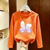 Ropa para niños, camiseta de manga larga para niñas, camiseta base 100% algodón para niños, nuevo estilo otoño 2026, top con estampado de dibujos animados para niñas
