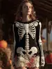Site independente transfronteiriço internacional Vestido bodycon feminino gótico fantasia de Halloween vestido justo