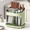 Suporte para pauzinhos Caixa de armazenamento por atacado High-end Nova cozinha Bancada Colher Talheres Dreno Rack de armazenamento Gaiola rápida Cesta Balde