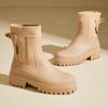 Botas de lluvia elásticas de media caña para mujer Chelsea impermeables antideslizantes resistentes al desgaste botas de lluvia para exteriores para ir al trabajo para acampar botas de lluvia para mujer