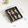 Decoración Navideña Nueva Transfronteriza Colgante Forma Especial Vidrio de Color Hombre Mayor Accesorios Colgantes para Árbol de Navidad Mini Set Caja