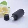 Frasco de óleo marrom spot 10ml frasco de vidro transparente fosco 20ml tampa anti-roubo de cabeça grande frascos de cosméticos