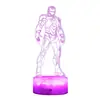 Lámpara de Mesa 3D Serie Iron Man de Marvel Lámpara LED Regalo Creativo Estéreo Visual Luz Nocturna Colorida Protección Ocular