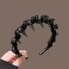 Diadema Negra Antideslizante con Dientes para Mujer, Pasador Especial para Lavarse la Cara, Nuevo Estilo 2026, Diadema para Lavar y Recoger el Cabello, Cinta para la Cabeza
