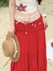 Flor da Ilha~Corrente de Cintura com Borlas Multicamadas para Mulheres, Cinto Estilo Férias na Praia, Acessório Decorativo de Cintura para Vestidos
