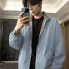 Chaqueta de retazos a cuadros transfronteriza, chaqueta de béisbol con cuello alto elegante y genial estilo americano para hombre, cortavientos corto para adolescentes