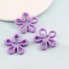 Macaron Ola Grande Hueca Flor de Cinco Pétalos Acrílico DIY Pendientes Hechos a Mano Accesorios para el Cabello Materiales Accesorios de Joyería