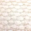 Vestido de moda de primavera y verano, vestido, tela de bordado tridimensional, tres en uno, tela de malla bordada, bordado