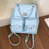 Mochila Feminina Corrente Estilo Chanel Transfronteiriça Modelo Novo 2026 Mochila Simples Casual Bolsa de Ombro Único Transversal Elegante da Moda