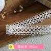 Accesorios de Encaje Blanco Solubles en Agua de Alta Calidad Hechos a Mano DIY Ropa Decorativa para Muñecas Ropa para Libros Material Decorativo Hecho a Mano Ancho