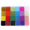 Cuentas de arroz pequeñas de vidrio con 24/28 agujeros, cuentas acrílicas con alfabeto, material para joyería DIY.