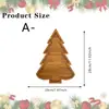 Bandeja de Madera con Forma de Árbol de Navidad y Alce, Venta Caliente Transfronteriza, Plato Creativo Navideño para Snacks y Frutas, Adorno de Decoración para el Hogar