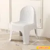Taburete bajo de plástico para niños con respaldo silla de comedor doméstica silla de estudio antideslizante pegamento cocido engrosado taburete de mesa de té para cambio de zapatos de adulto