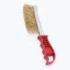 Cepillo de costura limpia tipo cuchillo mango de plástico cepillo de hierro mango rojo cepillo de cuchillo cepillo de cuchillo de acero inoxidable cepillo de cuchillo niquelado cepillo tipo cuchillo removedor de óxido al por mayor