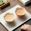 Conjunto de Xícaras de Chá Chinesas Cerâmicas Pintadas à Mão com Flor de Papoula Colorida Sob Esmalte Caixa de Presente Conjunto de Xícaras Mestra Presente de Lembrança para Melhor Amiga Feminina