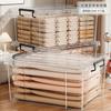 Caja de Almacenamiento para el Hogar Plástico Transparente Gran Capacidad Engrosado A Prueba de Polvo Dormitorio Ropa Edredón Caja de Almacenamiento Caja de Almacenamiento para Artículos Varios