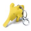 Llavero creativo de elefante de cuero genuino, colgante de llave de coche de animal, primera capa de piel de vaca, bolsa, adornos de muñeca linda, lindo