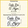 Adesivos de parede autoadesivos de ensaio inspirador em espanhol, simples, para quarto, sala de estar, parede de fundo, adesivos decorativos ZN3121Q