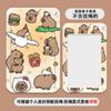 Capibara Cerditos de Guinea Lindos Set de Tarjetas de Comida Portátiles Tarjeta de Acceso al Autobús del Campus Cubierta Protectora Dura para Estudiantes de Alto Valor