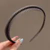 Dentes alto crânio topo mecha de cabelo preta faixa de cabelo feminina uso diário externo lavar o rosto touca de cabelo antiderrapante não cai prender o cabelo grampo de cabelo acessórios de cabelo