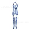 Comércio exterior europeu e americano lingerie sexy sling halter listrado largo jacquard oco sexy uma peça w287