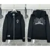 Moletom Chrome Hearts Novo 2025 Transfronteiriço com Design de Cruz, Casaco com Zíper Unissex Casual de Caimento Solto
