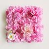 Parede de Flores Artificiais Loja Decoração de Casamento Loja Fundo de Parede Parede Arranjo de Flores Dália Rosa Atacado Transfronteiriço