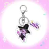 Grupo de Chicas Cazadoras de Demonios Llavero Acrílico de Dos Piezas Periférico de Anime Colgante 2D para Mochila Regalo para Estudiante