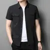 Nueva camiseta de trabajo de verano para hombre, manga corta, casual, diaria, tendencia, moda, top holgado transpirable para hombre.