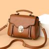 Nova Bolsa Simples de Celular em PU Feminina Transversal Portátil Pequena Quadrada Versátil Bolsa para Mãe de Meia-idade Bolsa de Ombro para o Trabalho para Mulheres
