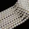 Acessórios para Joias DIY de Pérolas Artificiais Brancas de Alto Brilho Estilo Swarovski de Alta Qualidade, Contas com Furo Reto, Contas Soltas