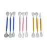 3 Piezas grupo de tallado de fondant cuchillo de tallar flor de azúcar bolígrafo de plástico encaje para pastel cuchillo rodillo herramienta de decoración para hornear