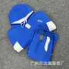 Marca de moda de estilo americano Me Parche Bordado Polar Calle Alta Holgada Otoño e Invierno Unisex Casual Manga Murciélago Sudadera con Capucha Invierno