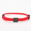 Pulsera de Cuerda Milanés Spot Transfronteriza Palabra en Blanco Sin Palabras Láser Impresión a Color Material Acero Inoxidable Cuerda Trenzada Ajustable Pulsera
