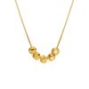 Collar para Mujer Colgante de Cuentas de Transferencia de Amor Dorado Arena Cadena de Clavícula de Lujo Ligero Nicho Joyería para Mujer Sentido de Alta Gama