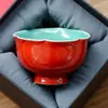 Taza individual de alta gama del fabricante para uso doméstico, hecha de cerámica roja de la Ciudad Prohibida, adecuada para que una persona beba, taza de degustación de té estilo chino