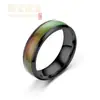 Moda Europea y Americana Nuevo Anillo de Siete Colores Cambiantes con Esmalte Termosensible Sello de Esmalte Banda Lisa Anillo de Pareja Termosensible Vendedor Caliente de AliExpress