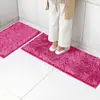 Alfombrilla de Cocina Resistente a Manchas de Chenilla de Seda Brillante, Felpudo para Puerta de Baño, Felpudo de Secado Rápido, Alfombra Antideslizante para Entrada de Baño