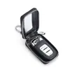 Nuevo estuche para llaves de pareja de cuero genuino gran capacidad Ventana de espejo para control remoto de coche de mujer estuche con cremallera para llaves retro exquisito