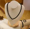 Conjunto de Collar con Perlas y Cuentas de Nueva Moda Transfronterizo Europeo y Americano Retro Elegante Accesorios de Fiesta de Gama Alta para Mujeres