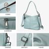 Bolso de Hombro Transfronterizo de Moda Nueva de Piel de Vaca de Primera Capa, Bolso de Axila de Cuero Genuino, Bolso Cruzado Grande de Capacidad para Mujer