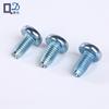 Tornillos de Cabeza de Pan con Recubrimiento de Zinc Azul, Tornillos de Bloqueo Automático con Rosca Triangular, Tornillos Autorroscantes Endurecidos de Cabeza Phillips para Gabinetes M3M4M5