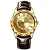 Reloj Luminoso para Hombre de Venta Caliente Transfronteriza Venta al por Mayor Reloj de Cuarzo de Gama Alta para Negocios Modelo con Correa de Cuero y Calendario Totalmente Automático