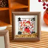 2026 Ano Novo Estilo Chinês Deus da Riqueza Yuanbao Porta-Retrato Atmosfera Festiva e Auspiciosa Decoração de Mesa