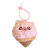 Nuevo Lindo Colgante de Peluche de Cerdo Cono Corazón de Niña Muñeco de Pastel Fresa Moco Rosa Muñeco de Cerdo Colgante Pequeño