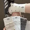 Meias Longas Acima do Joelho Absorventes de Suor Respiráveis para Outono e Inverno Femininas, Estampa Floral Pequena, Simples e Versátil, Meias Femininas na Altura da Panturrilha, Meias Femininas na Altura da Panturrilha Delicadas