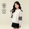 TUTU Elefantinho Roupas Infantis Suéter de Tricô para Meninas Roupa de Outono e Inverno Infantil 2026 Novo Estilo Top para Crianças Maiores Camada Interna