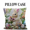 Funda de Almohada Serie de Animales Mascotas Lindos Populares de Amazon Transfronteriza Funda de Cojín Corto de Felpa Bordado Imitación para Sofá del Hogar
